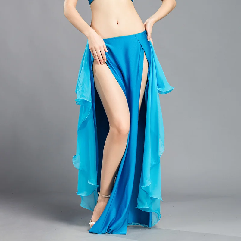 Женский костюм для танца живота платье с юбкой и разрезом карнавальный 6