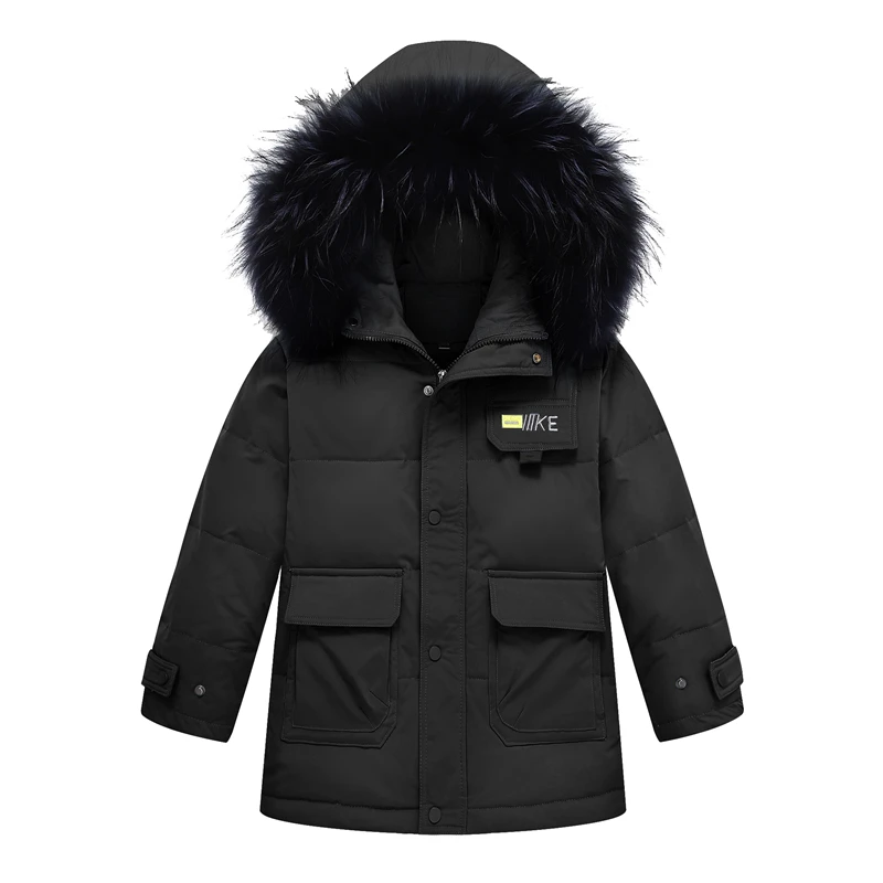 OLEKID/-30 градусов русская зимняя куртка для мальчиков с капюшоном теплая детская одежда пуховик для мальчиков От 5 до 14 лет подростковая куртка на меху для детей