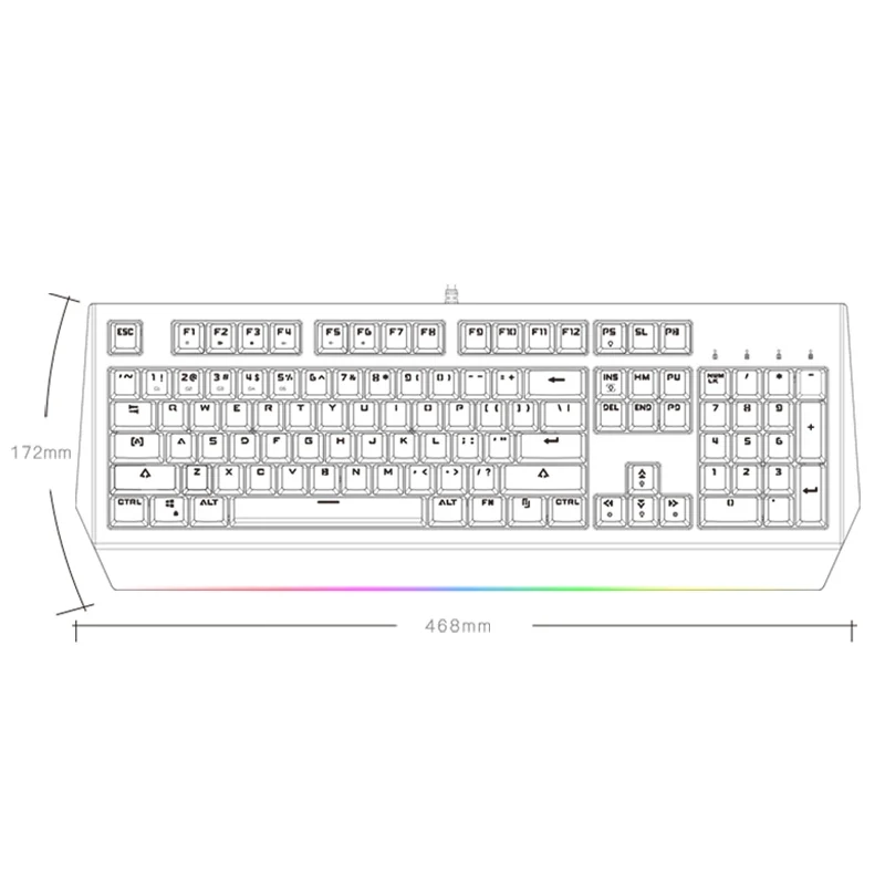 MOTOSPEED CK99 игровая механическая клавиатура Вишневый красный переключатель RGB
