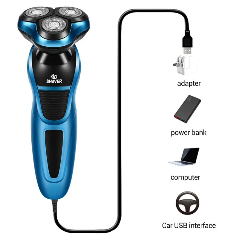 

3D Floating Electric Shaver Washable Men Razor USB Charging Beard Trimmer 110V/220V Shaving Machine 41