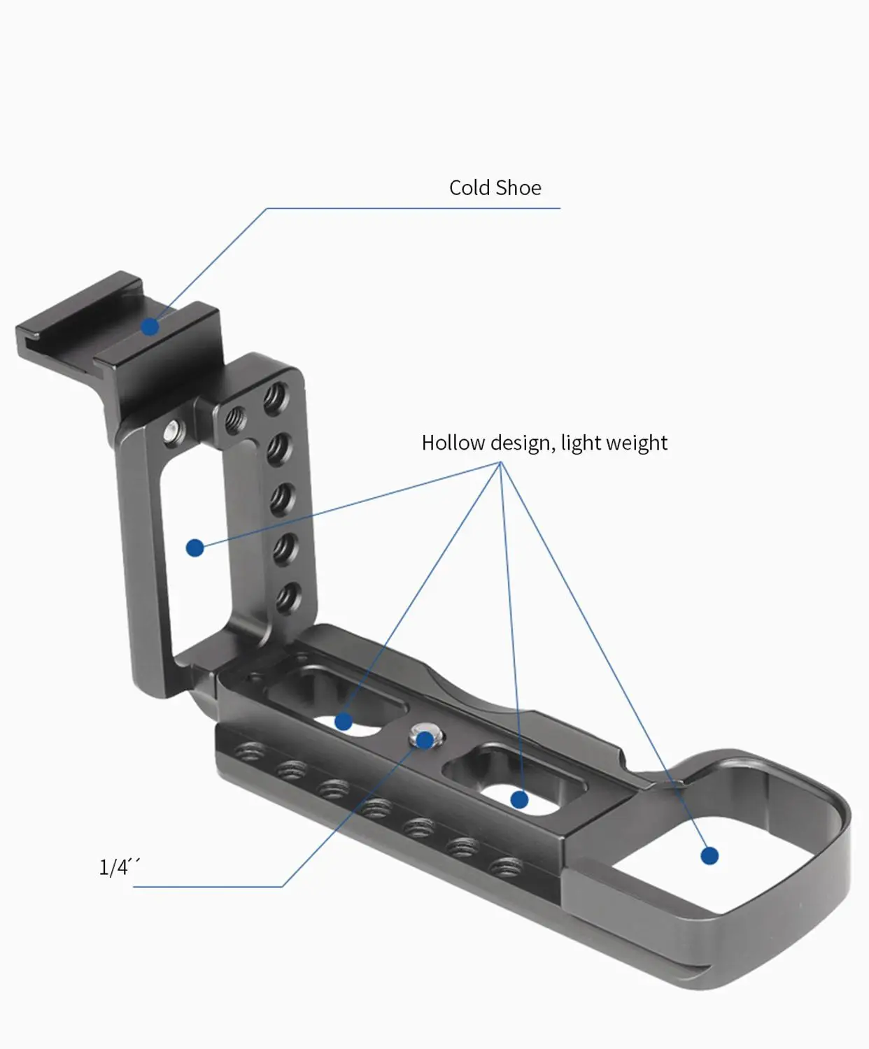CNC алюминиевая вертикальная съемка QR l-пластина кронштейн держатель рукоятка для sony A6400 Dslr камера Поддержка с холодным башмаком аксессуар