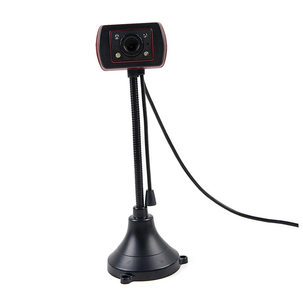 USB 2 0 веб камера с микрофоном 480P 4 светодиодов светильник драйвер Бесплатная