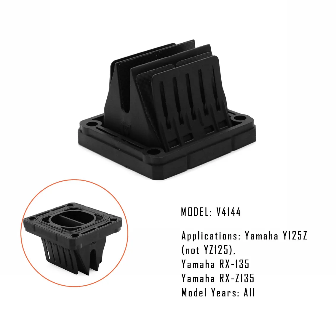 V4144 V force 4 язычковый клапан из углеродного волокна для YAMAHA RX135 YFZ350 Y125Z и Banshee RD350 V-Force