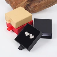 50pcsset black jewelry box pull drawer gift cases rings earrings necklaces bracelets boxes square package accessories wholesale