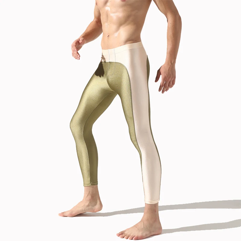 Men Running Tights Breathable Elastic Polyester Spandex Gym Fitness Training Leggings Sports Compression Pants Sportswear