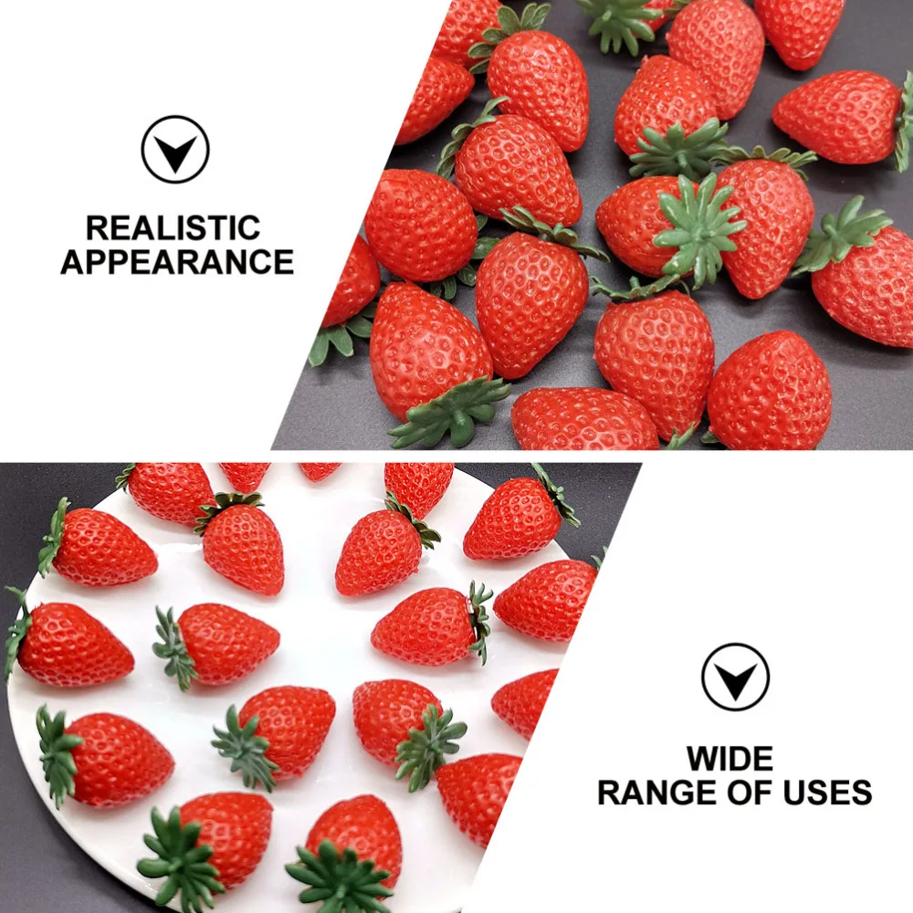 

15pcs Unique Strawberry Decorative Model Household Fruit Strawberry Model