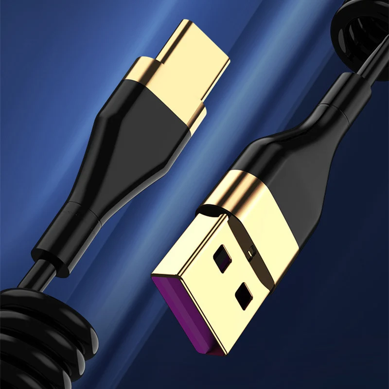 5A весенний кабель для быстрой зарядки Тип C Micro USB провод Xiaomi Huawei Samsung Быстрая