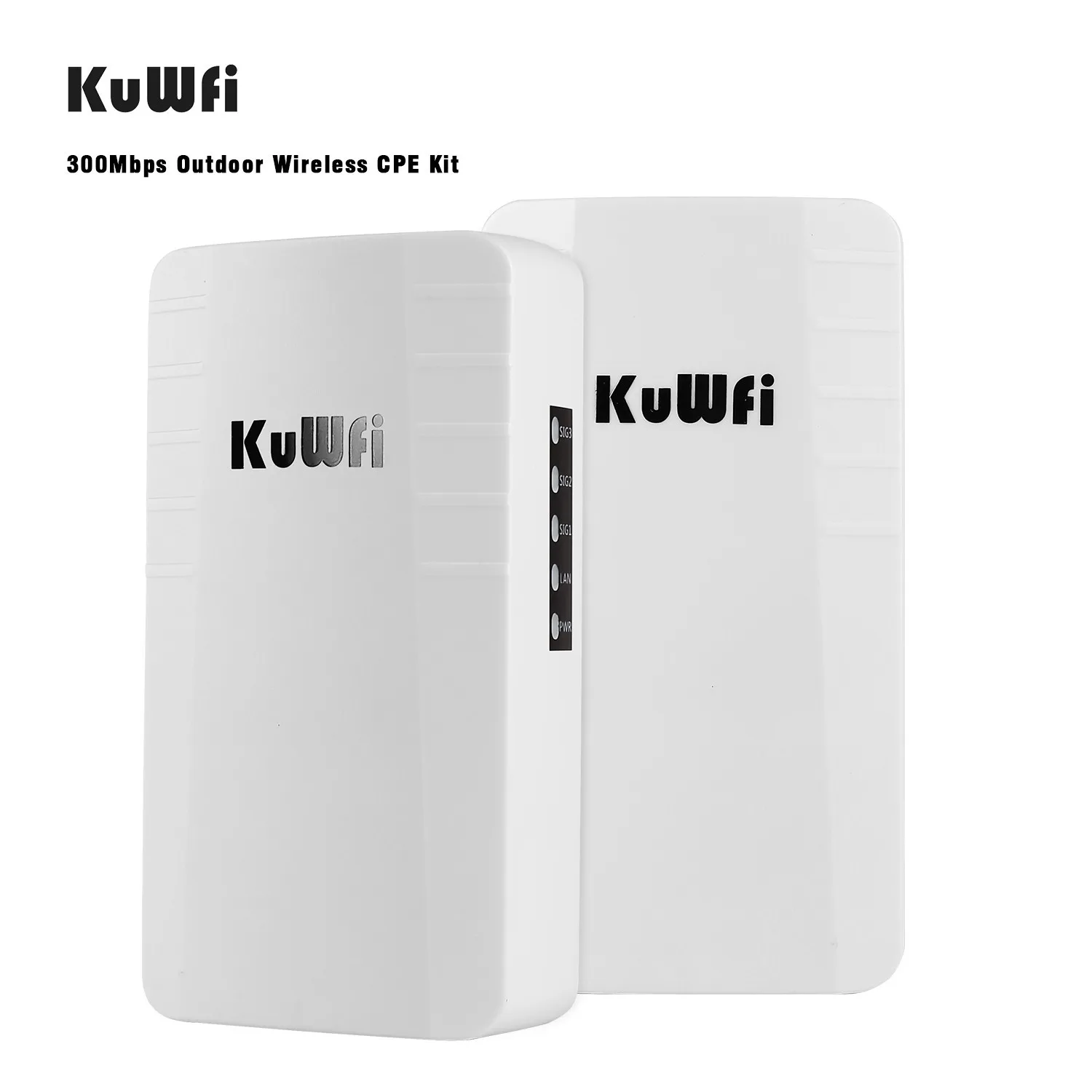 Открытый маршрутизатор KuWFi 2 Pack 4 ГГц 300 Мбит / с Wi Fi Repeater Point to PointWireless Bridge RJ45 для