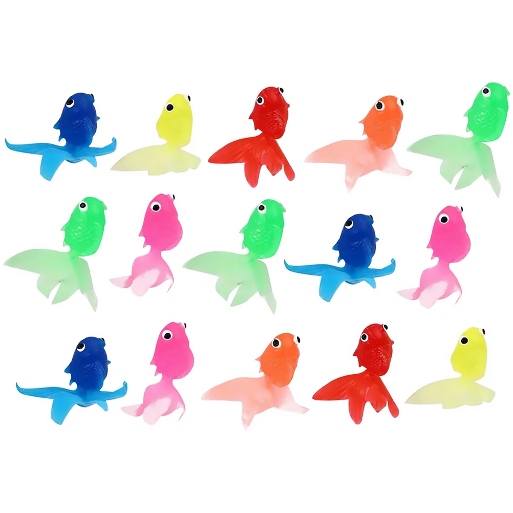 

15 шт. искусственных рыбок, яркие золотые рыбки, украшение для аквариума, Декор (смешанные цвета)