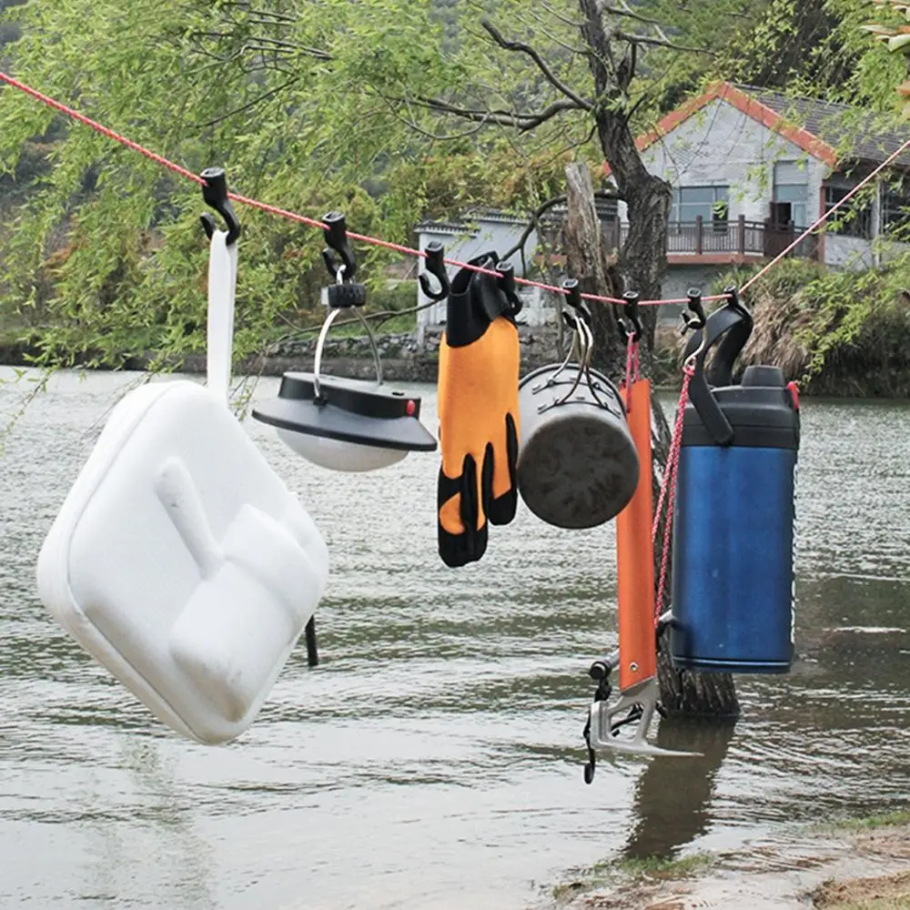 

4.5m Outdoor Clothesline Anti-slip Adjustable Canopy Hanging Rope Multi Tools