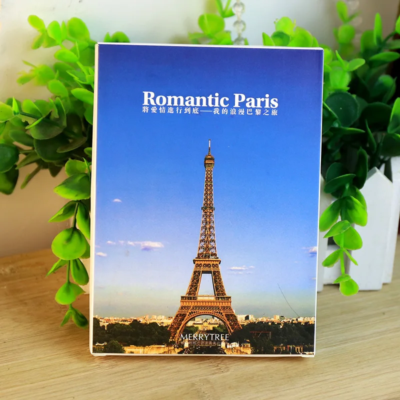 

Paris Travel Postcard Beautiful Scenery Eiffel Tower Greeting Card Literary Diy Hand Account Material Travel Illustration