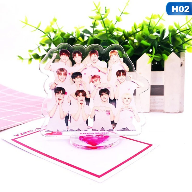 

Kpop TREASURE Collections Acrylic Stand Figure Model Plate Holder Cake Topper Fans Gift