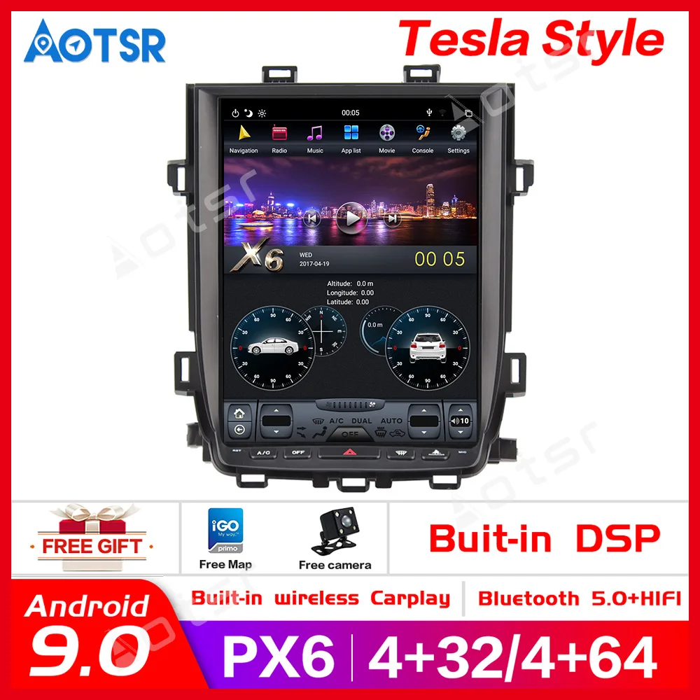 

Автомобильный GPS-навигатор на Android 9,0 для Toyota Vellfire/Alphard 2007-13, мультимедийная лента Авторадио, без DVD-плеера, в стиле Тесла