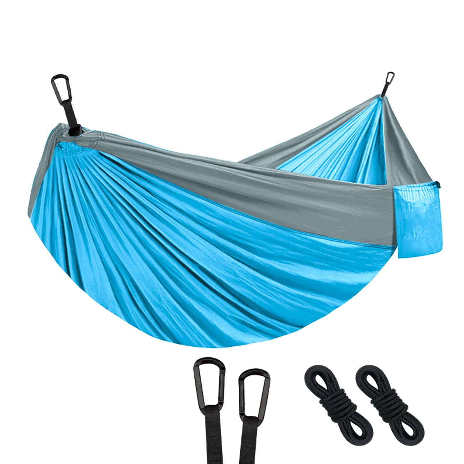 

Hot Outdoor Hammock Single and Double Camping Hammock Indoor Color-Blocking Swing Hammock Safe and Durable