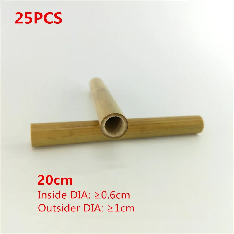 25 шт смузи питьевой соломы 20 см Экологичные бамбуковые биоразлагаемые