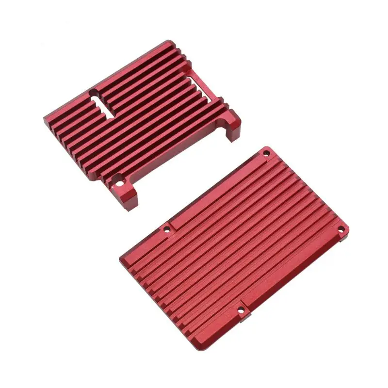 

CNC Aluminum Alloy Protective Case Metal Shell Box Enclosure for Raspberry Pi 4 Model B Board Accessories Kit