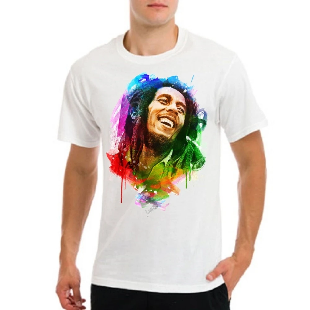 Bob Marley Reagge Jah Weed мужская белая футболка 2019 летняя брендовая Повседневная для