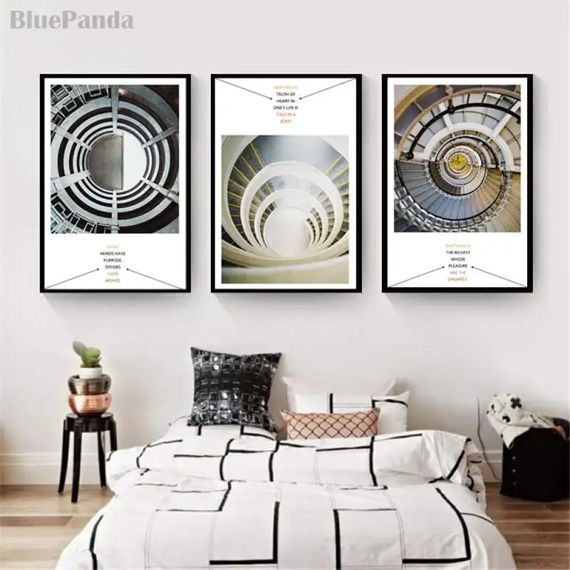 Скандинавская Геометрическая винтажная лестница абстрактное современное