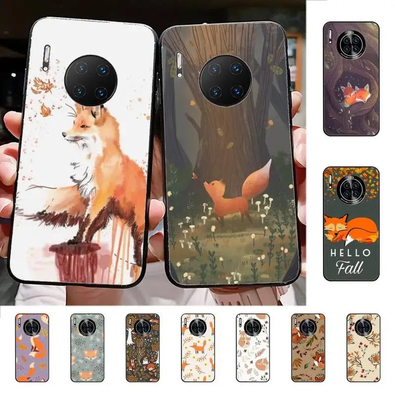 

Cute Fox Phone Case for Huawei Mate 20 10 9 40 30 lite pro X Nova 2 3i 7se
