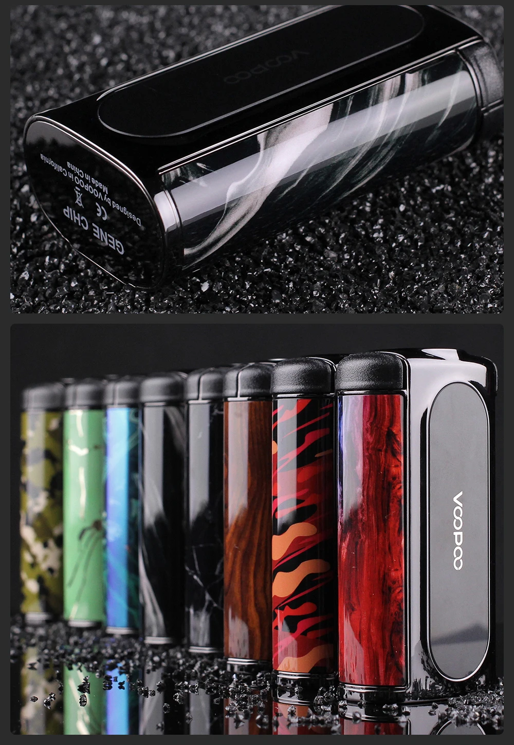 VOOPOO Vmate Vape Комплект 200 Вт мод коробка сигарета электронная вейпер моды 8 мл Uforce T1 танк распылитель без 18650 батарея электронные сигареты испаритель