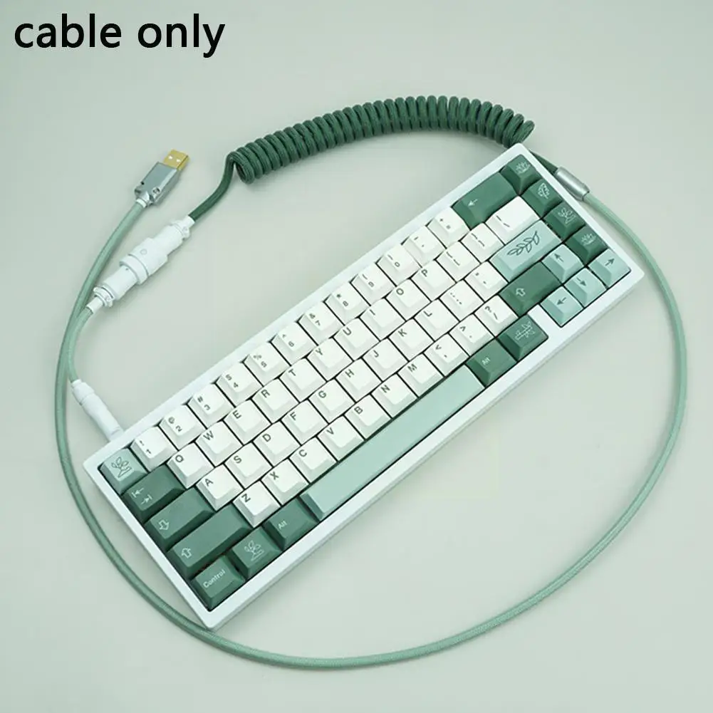 

Механическая клавиатура ручной работы с кабелем для передачи данных для клавиш GMK тема SP матрица тема Ноя оливковый зеленый цвет M8K6