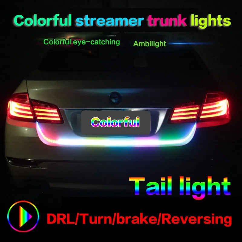 

High Quality Car Trunk Light DRL Brake Lamp Turn Signal Colorful Flow Lights