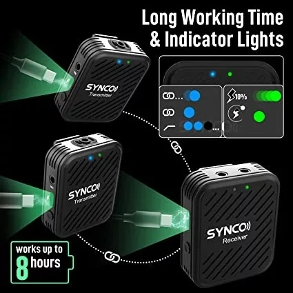 Беспроводной петличный микрофон SYNCO G1 G1A1 G1A2 система для смартфонов ноутбуков DSLR
