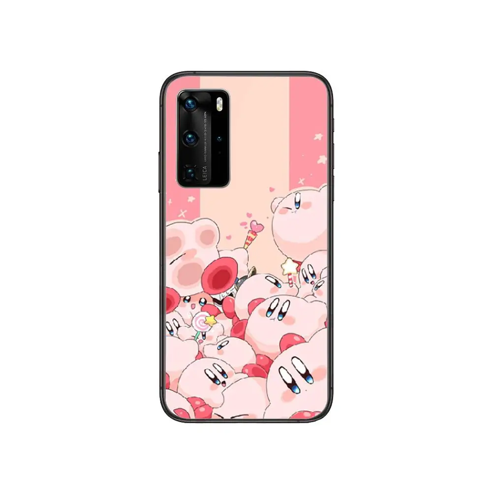 

Cute Kirbys Popopo Game Phone Case For Huawei P 40 30 20 10 9 8 Lite E Pro Plus Black Etui Coque Painting Hoesjes comic fas