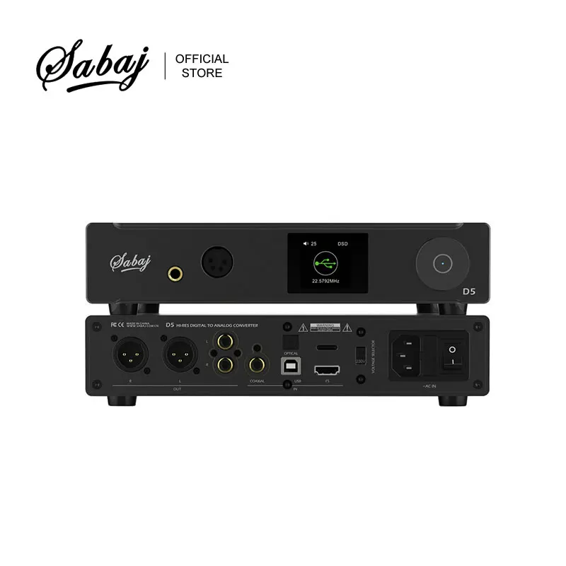 Аудио ЦАП Sabaj D5 ESS9038PRO чип D/A усилитель Heaphone поддержка DOP и родной DSD512 32 бит USB