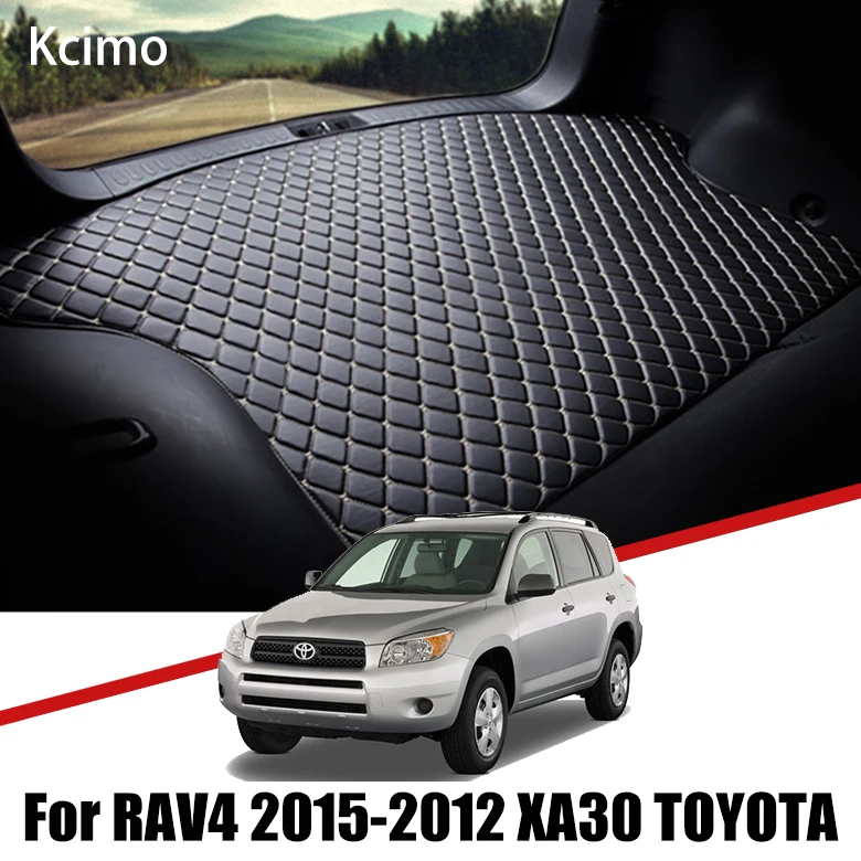 

Кожаный коврик для багажника автомобиля Toyota RAV4 2005-2012, коврик для багажника XA30, поднос для груза, скользящая Задняя накладка