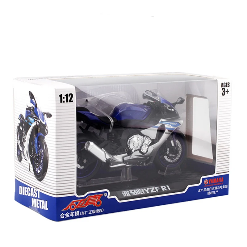 Модель гоночного мотоцикла Yamah YZF R1 в масштабе 1:12 искусственная звезда из сплава