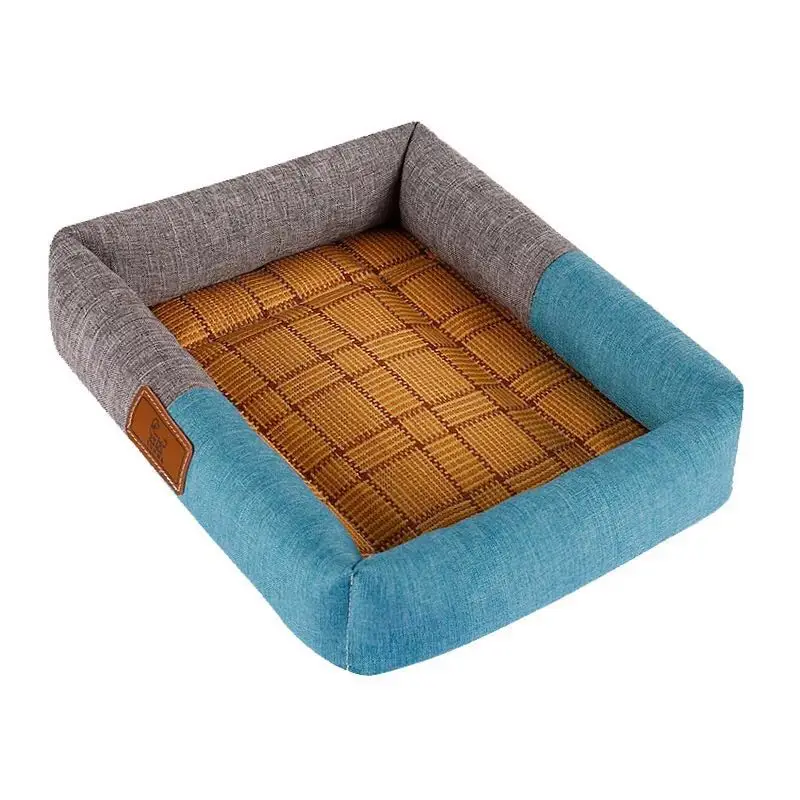 2020 New Linen Rattan Mat Dog's Nest Pet Supplier Breathable Summer Sleeping Dog Cooling Bed | Дом и сад