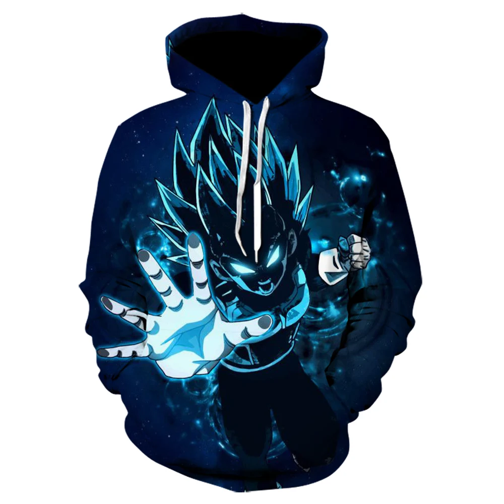 

Harajuku Japan Anime Hoodie Men's Street Blue Boy Girl Cartoon Sweater Jacket Hip Hop Goku Comics Cute Children's Jacket Autumn