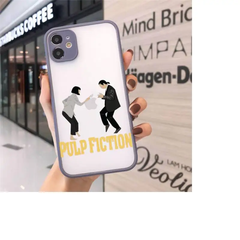 

Greatest movie ever made Pulp Fiction Phone Cases Matte Transparent for iPhone 7 8 11 12 s mini pro X XS XR MAX Plus cover funda
