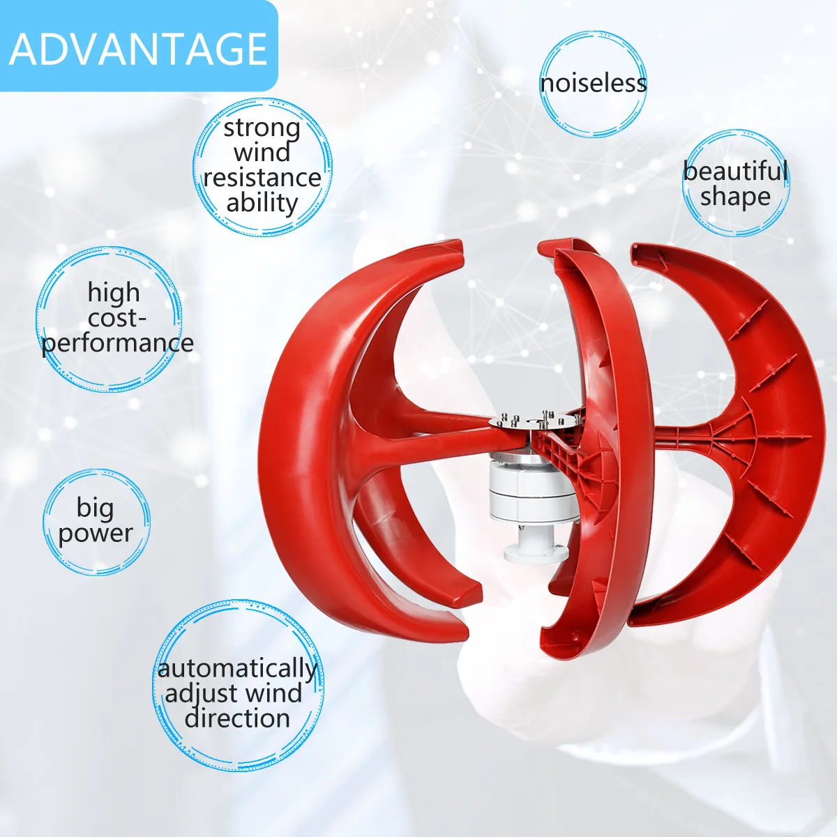 Ветряные турбины 600 Вт 24 В генератор с контроллером фонарь вертикальный 5