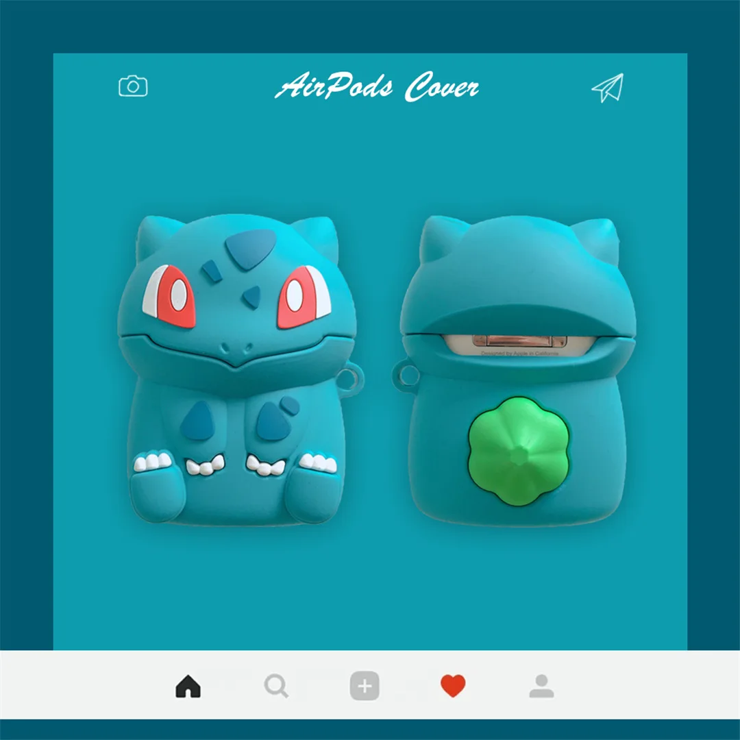 Милый 3D мультяшный чехол для наушников Miao frog seedSilicone для Apple New AirPods 1/2 беспроводной bluetooth чехол для гарнитуры
