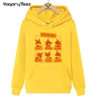 2021 осень уличная лиса толстовки с принтом с изображением животных для мужчин Harajuku топы Забавный мультфильм унисекс Графический большой мальчик топ