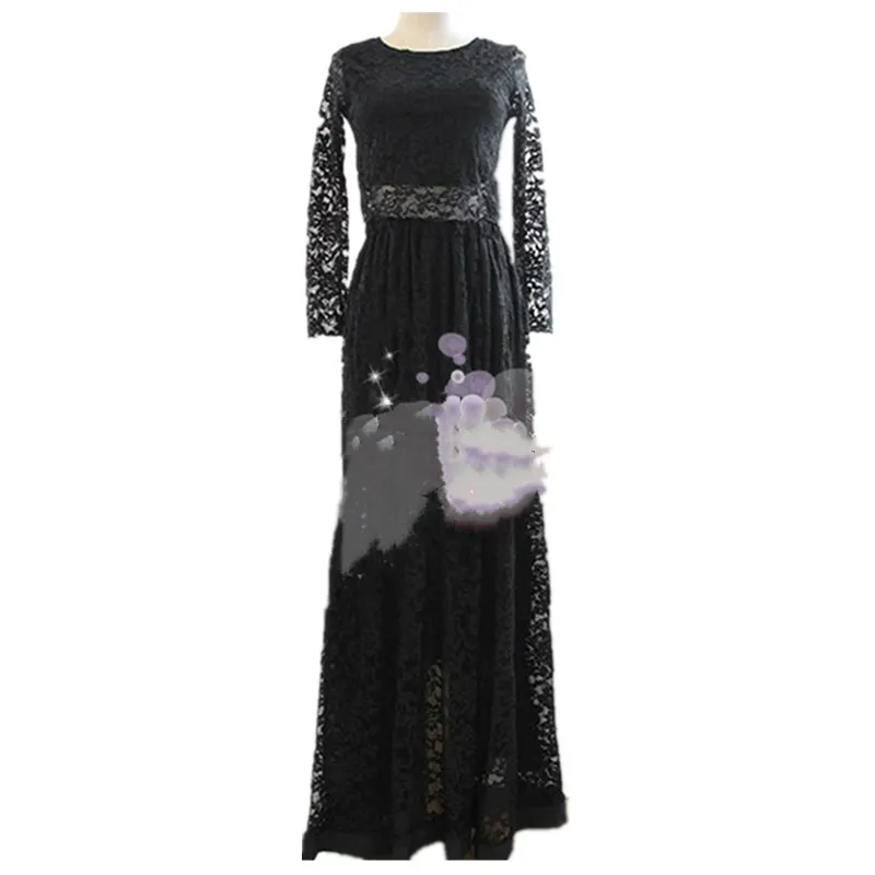 Free Shipping 2021 New Fashion Plus Size S-10XL Summer Sexy Lace Twinset Perspective Short Tops And Long Maxi Skirt Customized |