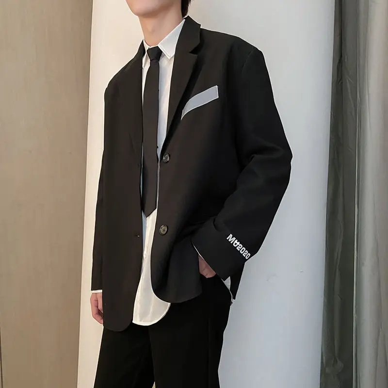 

Men's casual suits 2020 spring and summer new reflective and handsome loose casual suits young people fashion trend men's