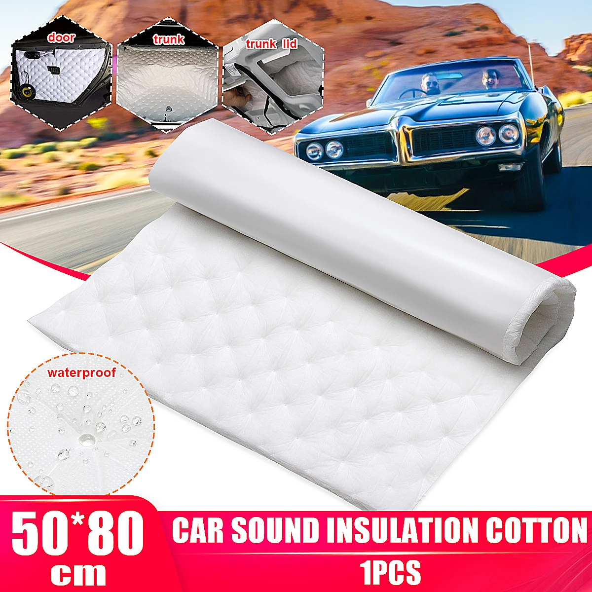 50*80 см автомобильный звукопоглощающий коврик капот защитный экран двигателя