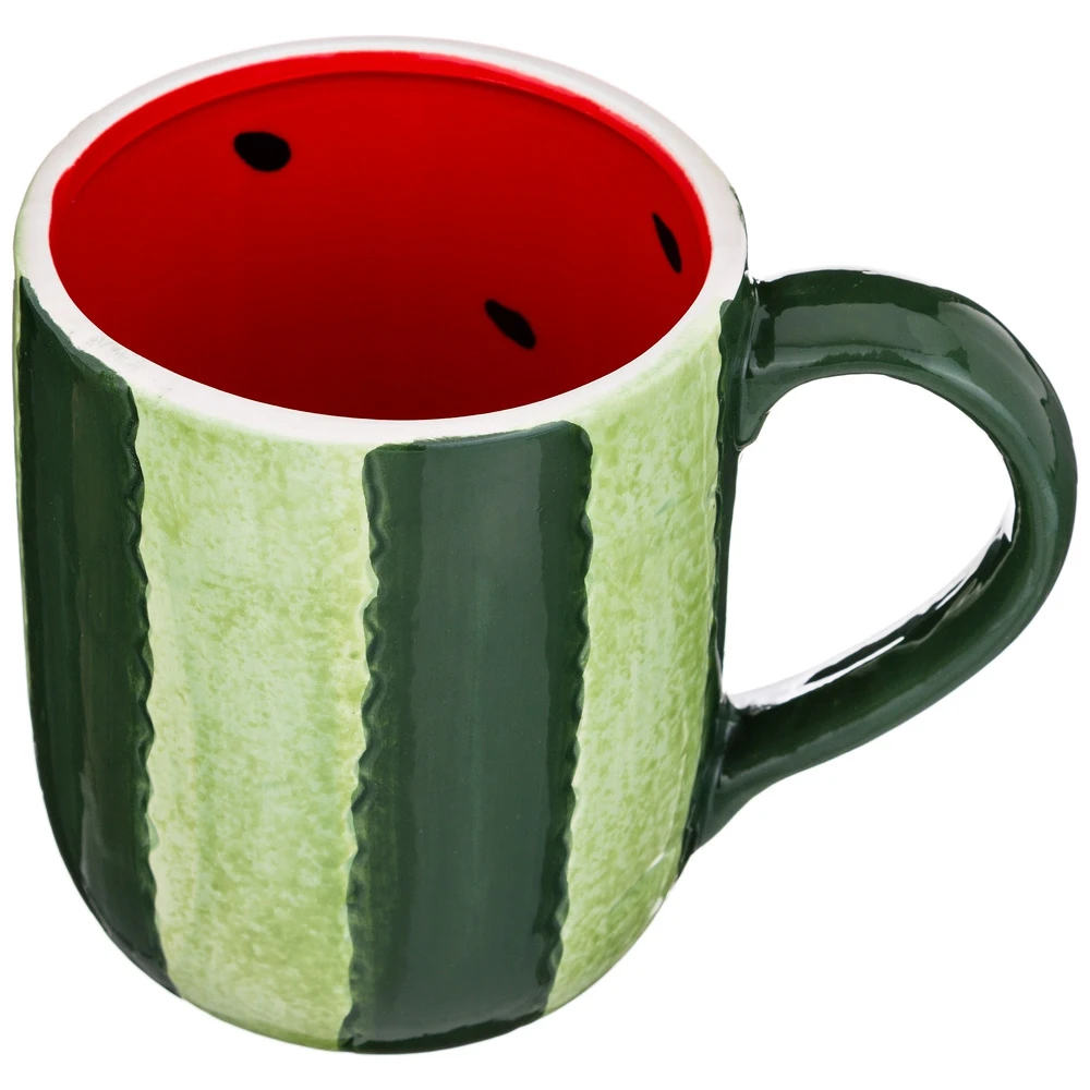 Mug collection Juicy Watermelon 12.6 * 8.6 10.4 cm 400 ml. Without packaging Kitchen supplies Mugs Drinkware Dining Bar Home Garden Tableware For tea