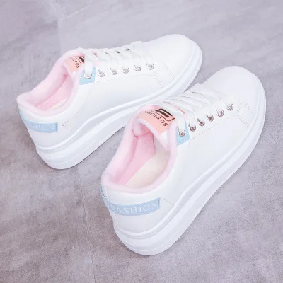 SWYIVY/Повседневная Белая обувь Женские белые кроссовки на плоской подошве Сезон