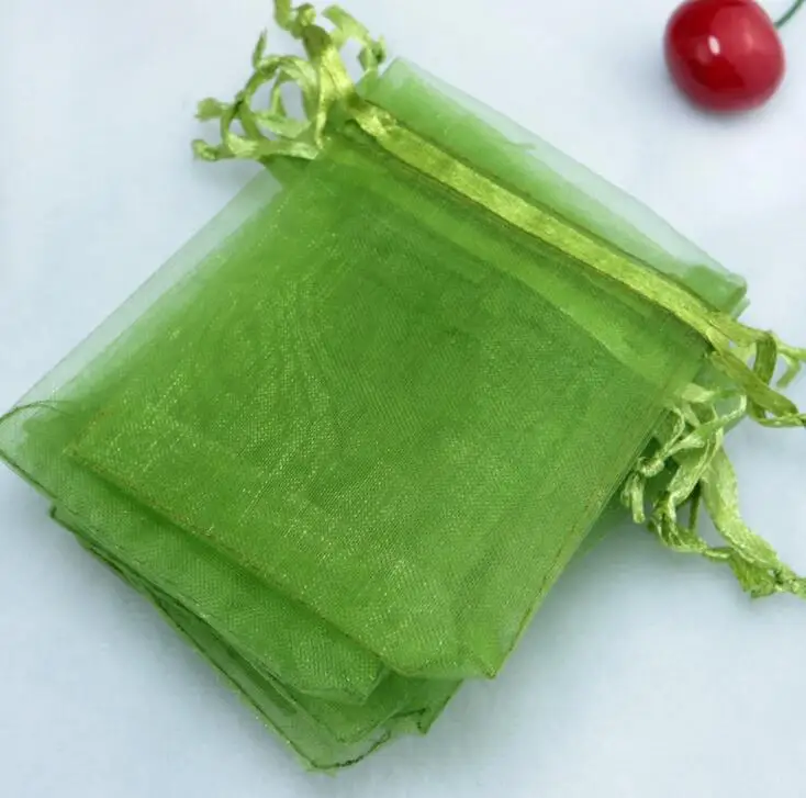 Army Green 50 шт. сумки из органзы для упаковки ювелирных изделий, сумки для украшения свадебной вечеринки, сумки для подарков, рождественские подарочные сумки - Цвет: Army Green