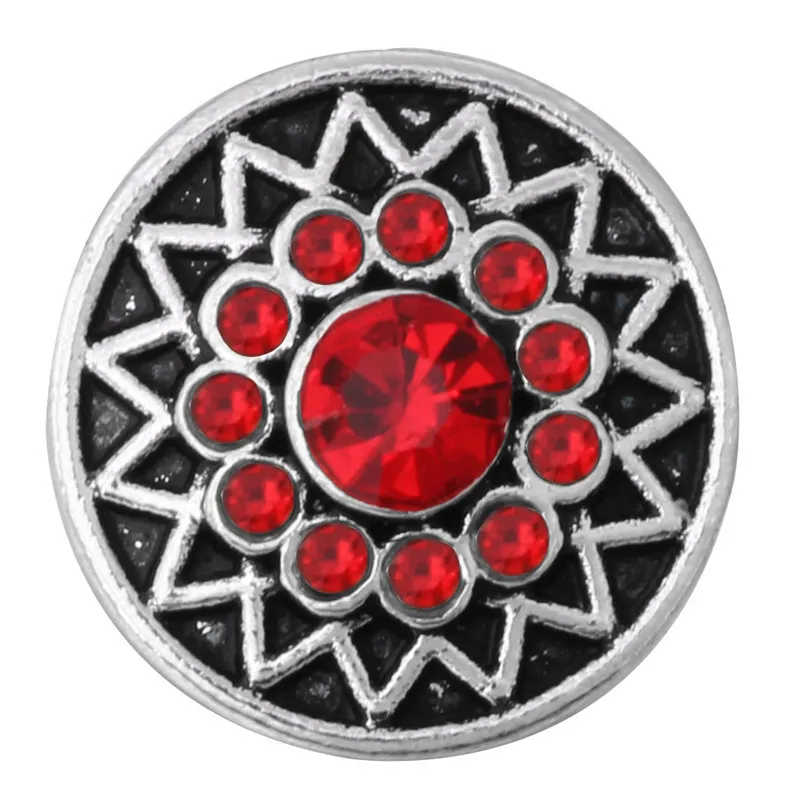 10 шт./лот Смешанные 12 мм Хрустальный цветок кнопка ювелирные изделия для защелок