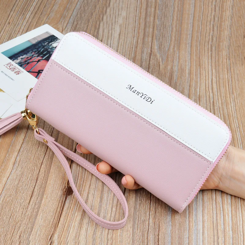 

Retro Long Women Wallet PU Leather Phone Holders Women's Bag Luxury Zipper Female Bag