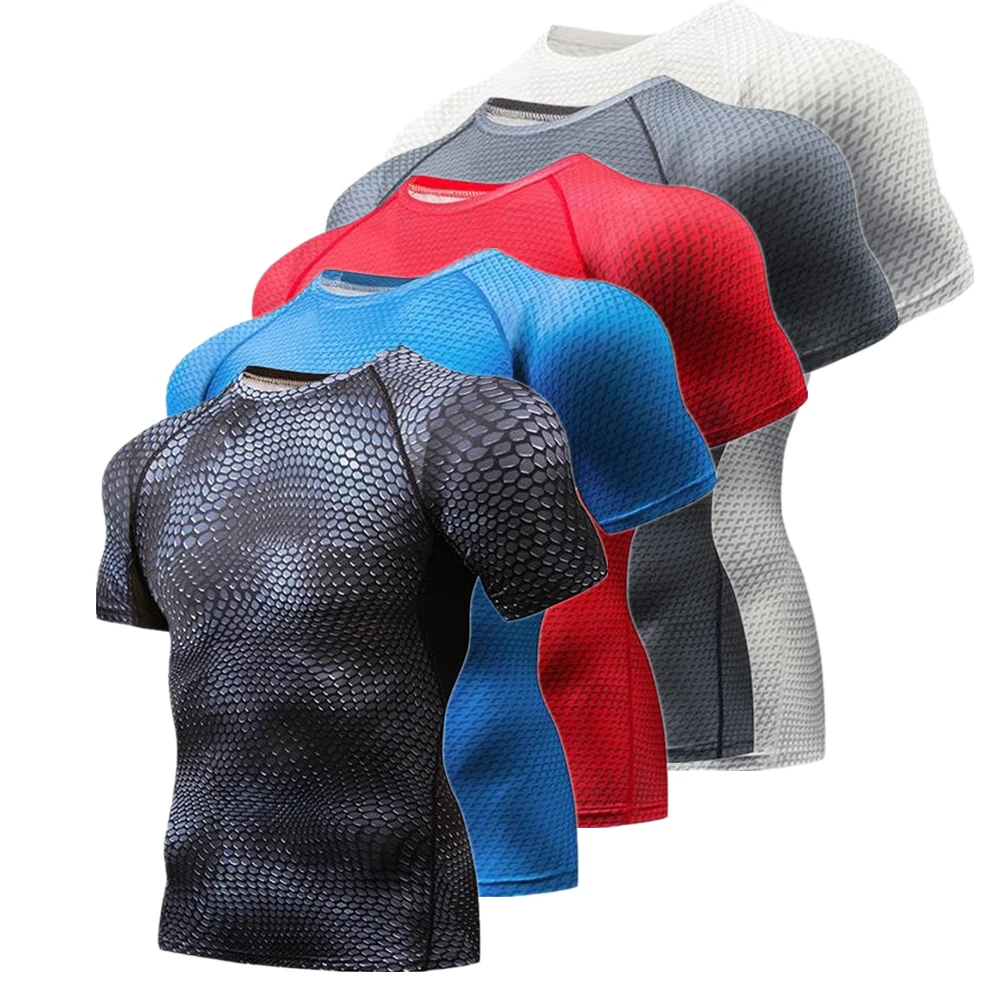 Новинка компрессионная рубашка для мужчин и женщин трикотажные изделия с 3D