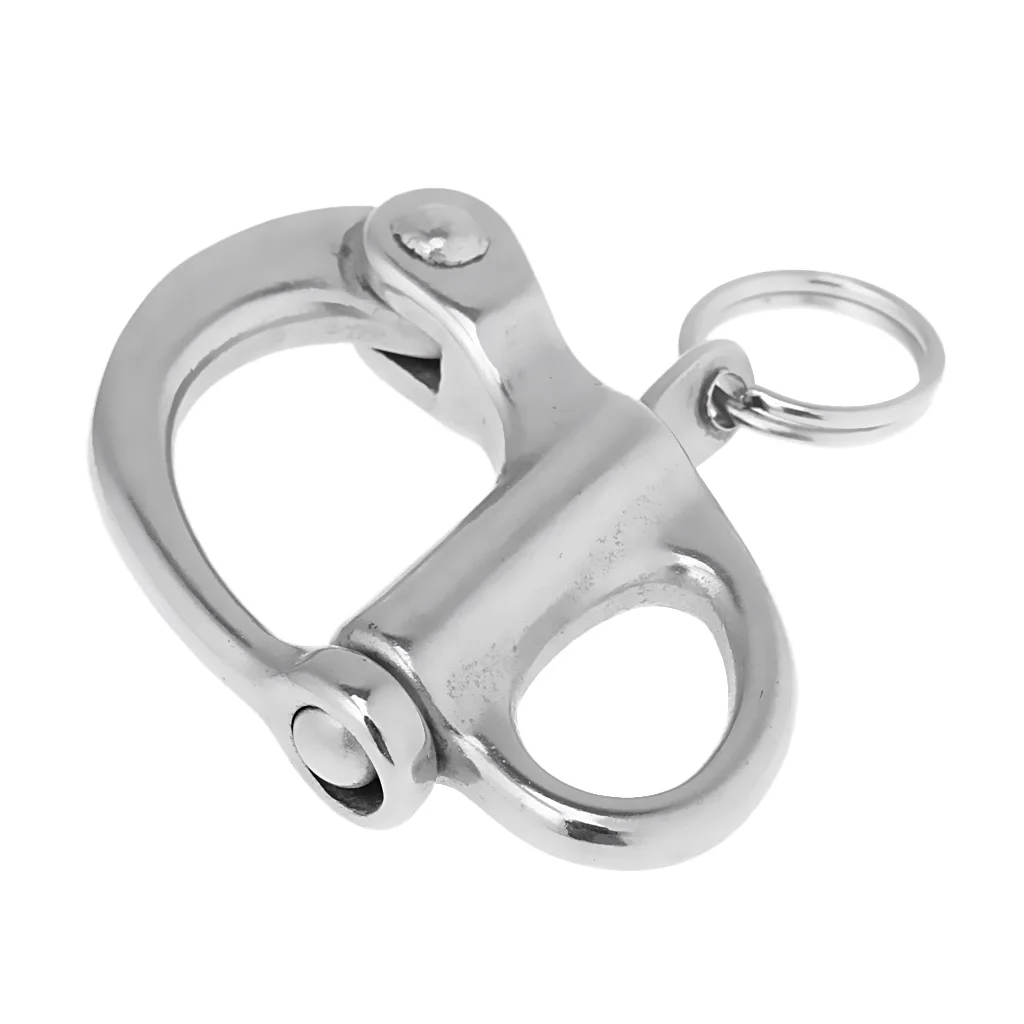 

4 Pieces/Set High Quality 304 Stainless Steel Snap Shackles Quick Release Fixed Bail Rigging 3.2 x 2cm