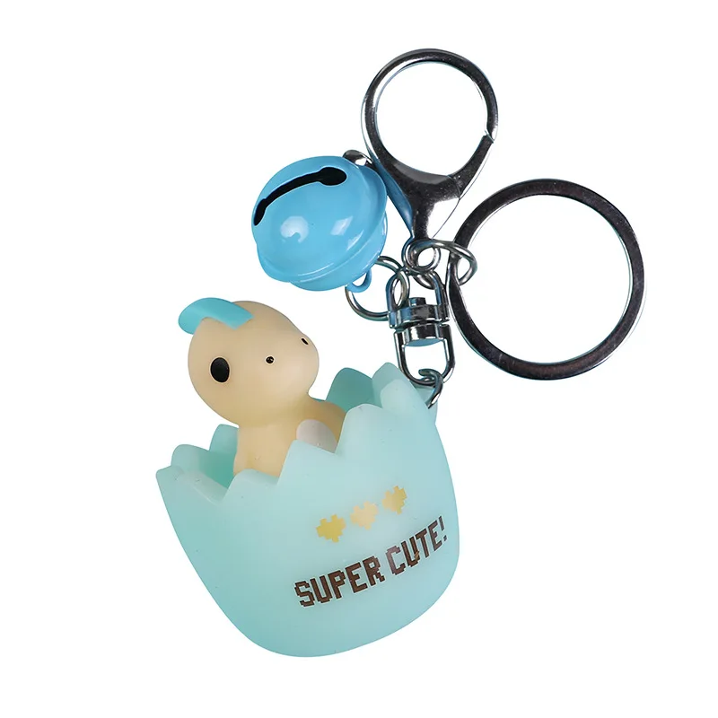 

Release Dinosaur Egg Keychain Fashion Press Cartoon Toy Doll Pendant Key Chain Charm Backpack Car Decoration Keyring