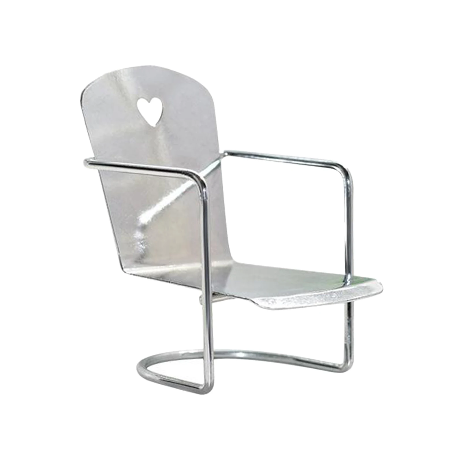 

Model Armchair Dollhouse Metal Furniture 1:12 Scale Chair Decoration Chrome