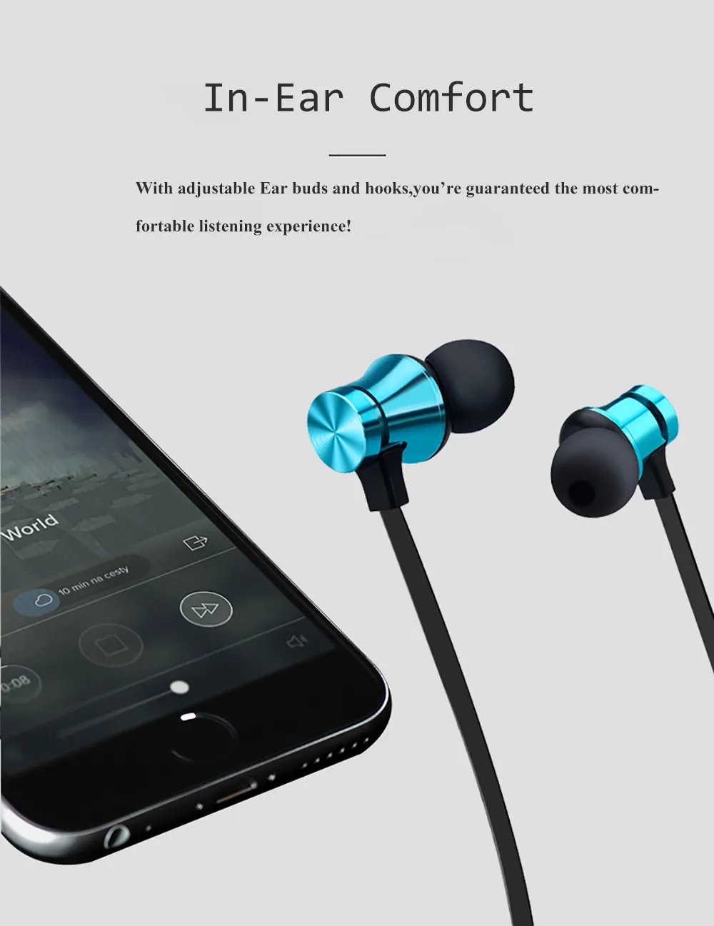 Магнитный дизайн шейным Bluetooth наушники беспроводные наушники стерео наушники шумоподавление Гарнитура микрофон с зарядным кабелем